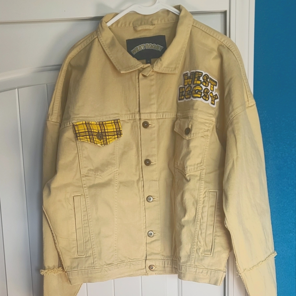 Oversized Denim Jacket - Golden Khaki - Unisex